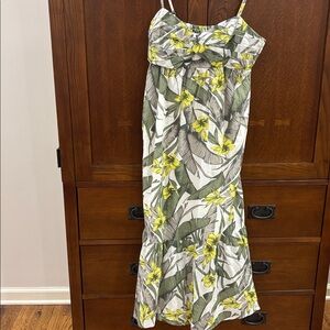 Banana Republic cream floral sundress